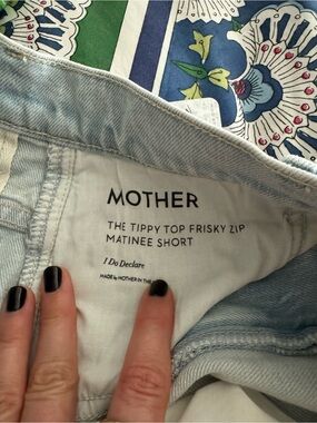 MOTHER Light Wash Denim Matinee Short